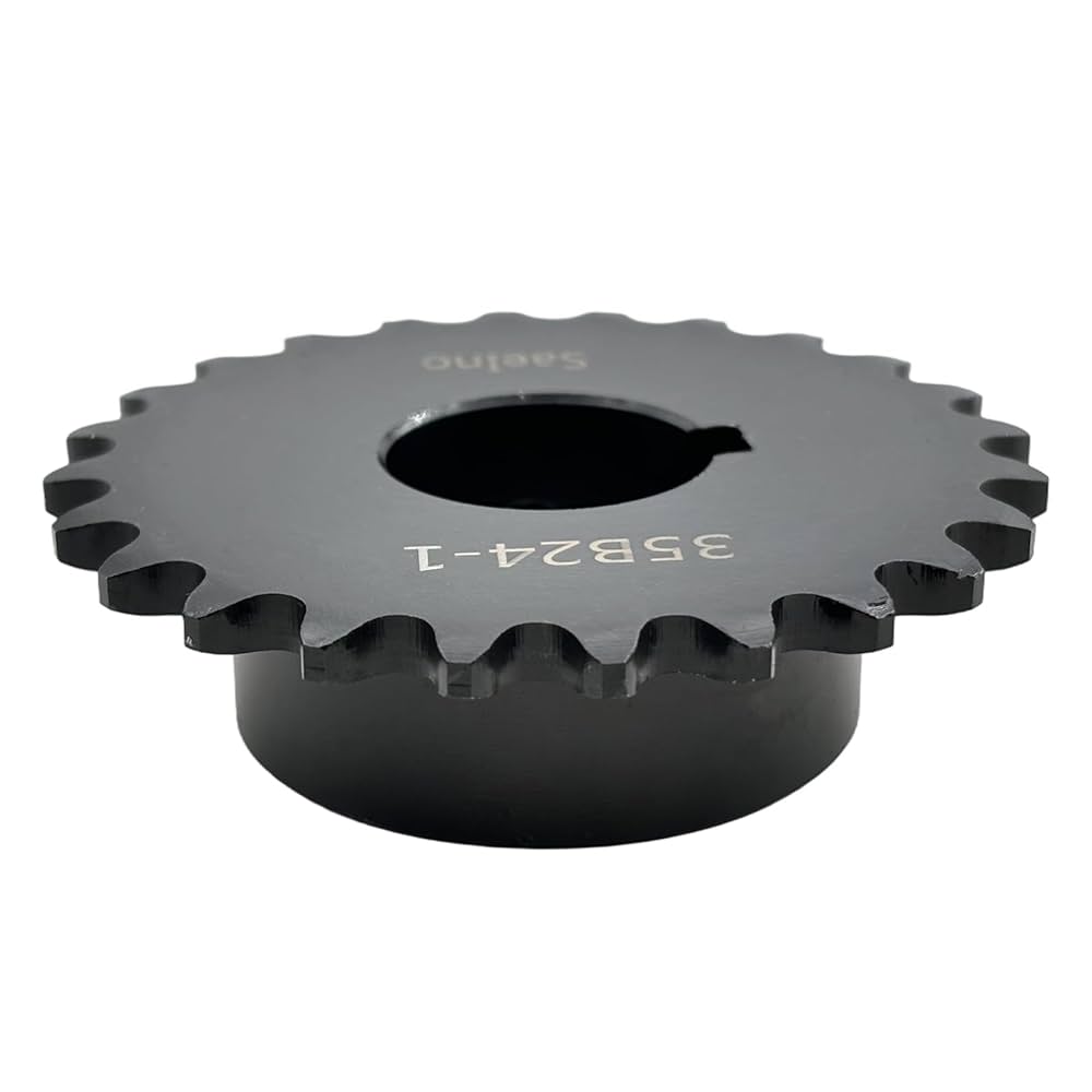 Saelno #35 Roller Chain Sprocket Type B 1 inch Bore 24 Tooth